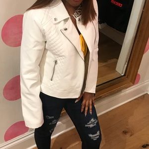 White leather jacket